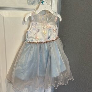 Gorgeous formal blue, white floral dress.